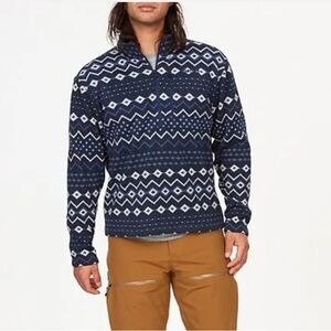 Marmot Mens Heavyweight Drop Line Printed Half Zip Pullover NWT